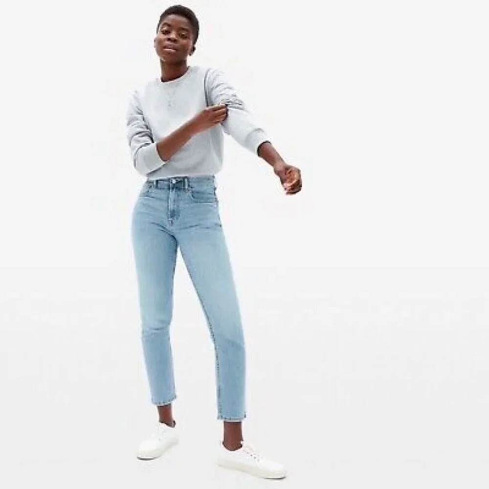 Everlane Women Jeans Sz‎ 26 Light Wash Boyfriend High Rise Cotton Denim Classic